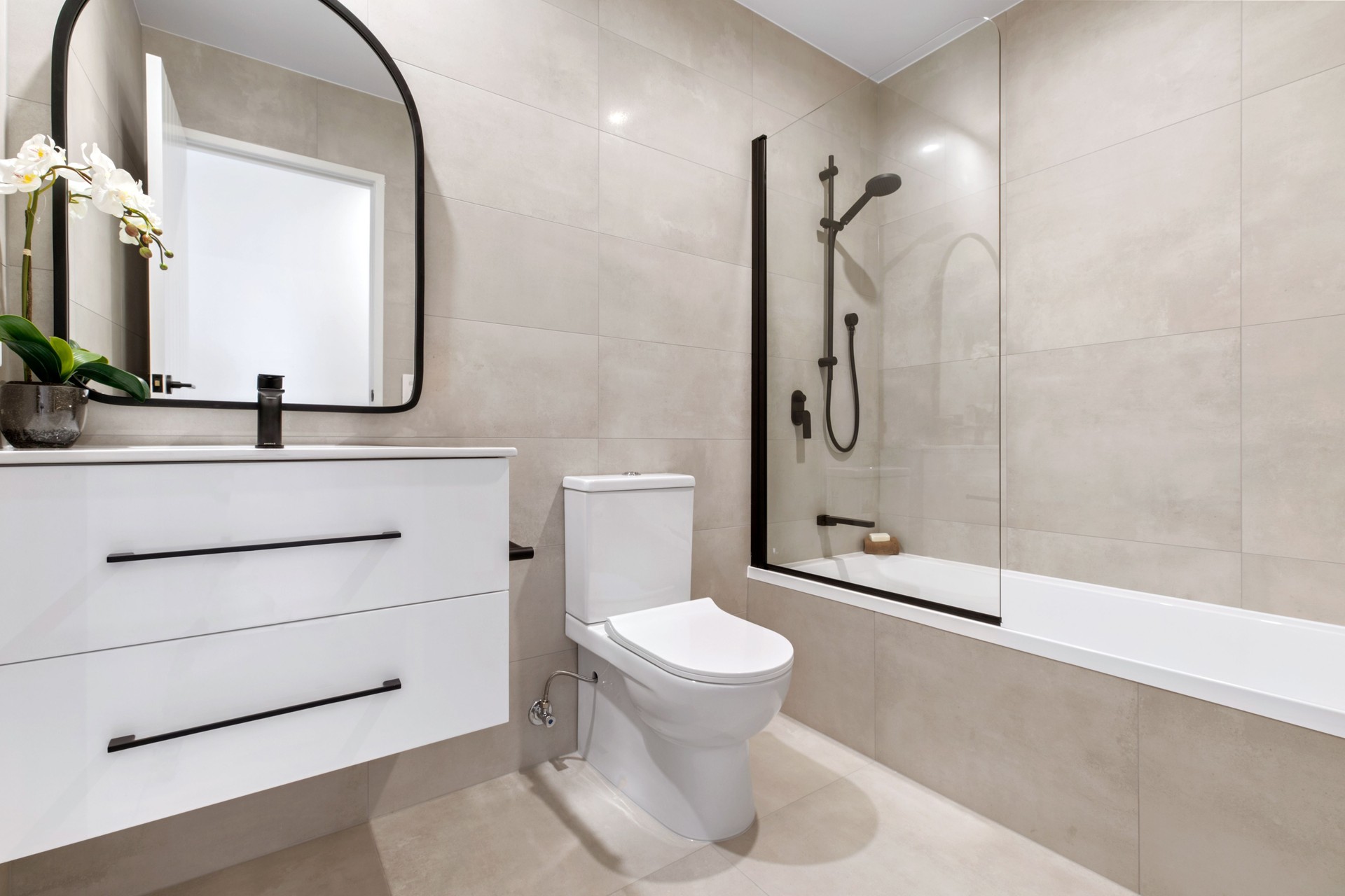 Bathroom in brand new modern house